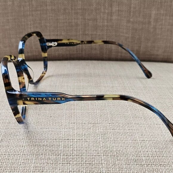 Trina Turk Women Eyeglasses/Sunglasses Frame BLUE STRIPE KIAMA 57[]18 130 - Picture 10 of 12